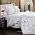 sample free customized 300tc 60s embroidery poly cotton duvet cover with piping for hotel bed using